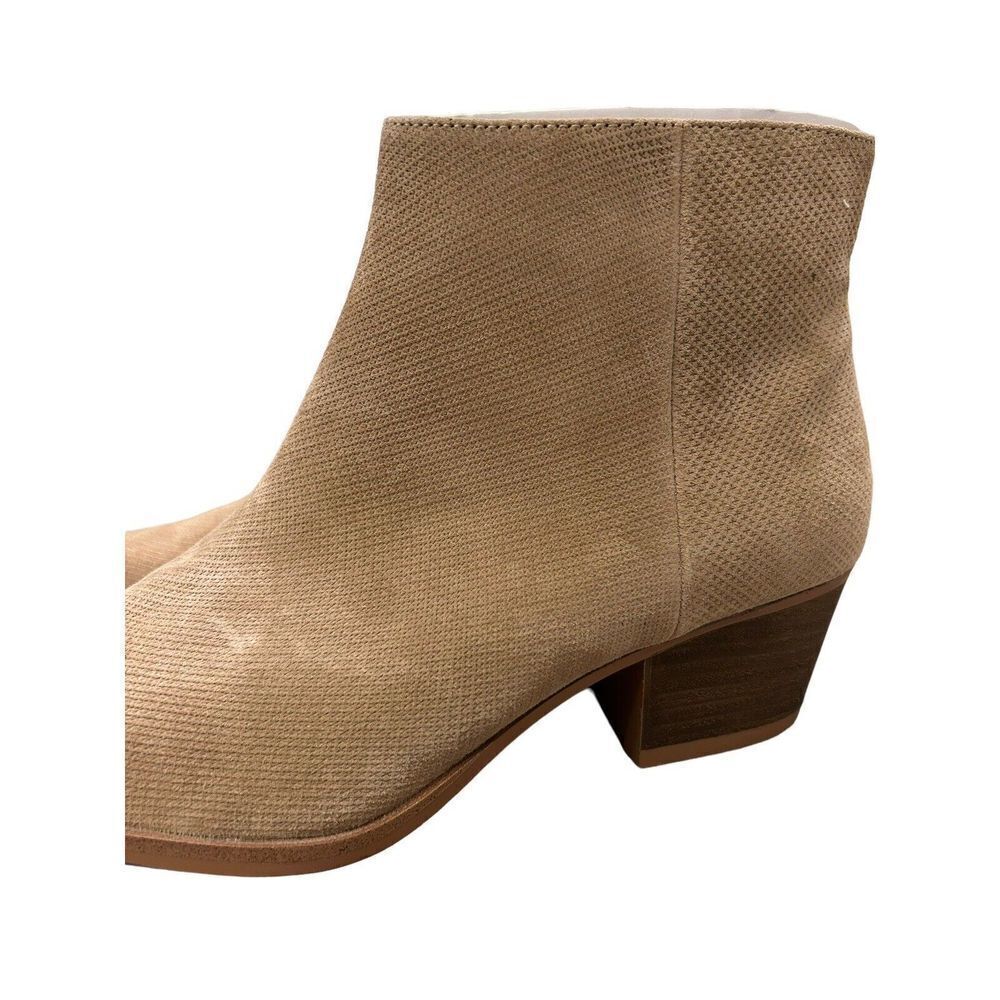 Michael Shannon Lesley Tan Beige Leather Bootie Heels Size 11 Women’s New - Picture 5 of 13